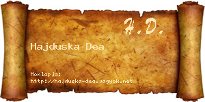 Hajduska Dea névjegykártya